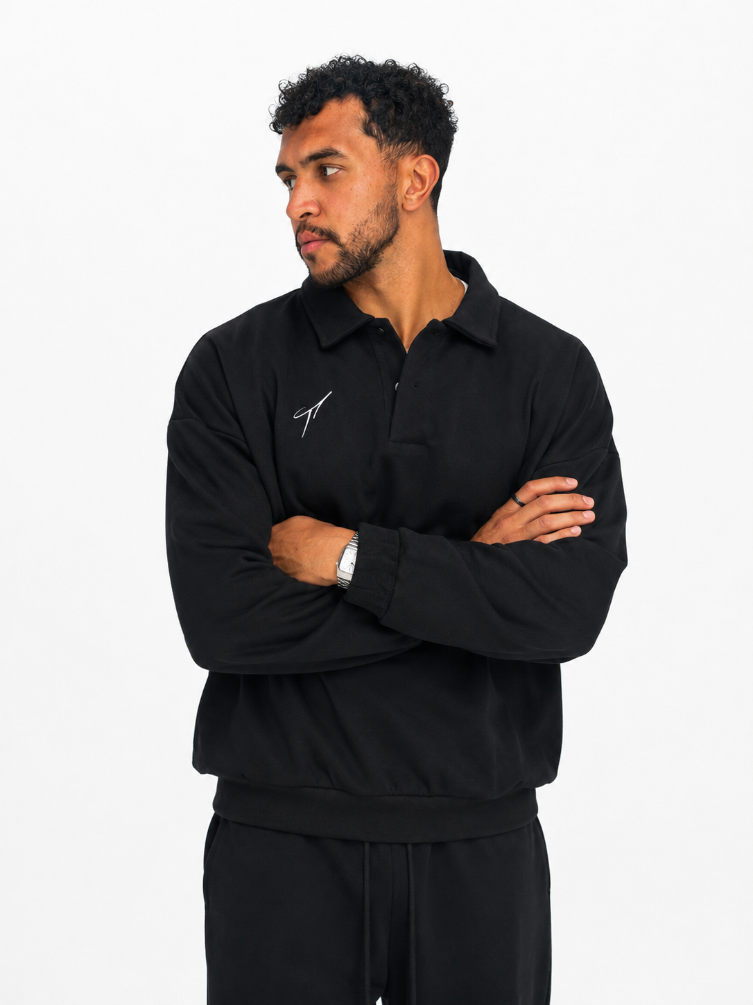 Heavyweight Fleece Polo Sweatshirt